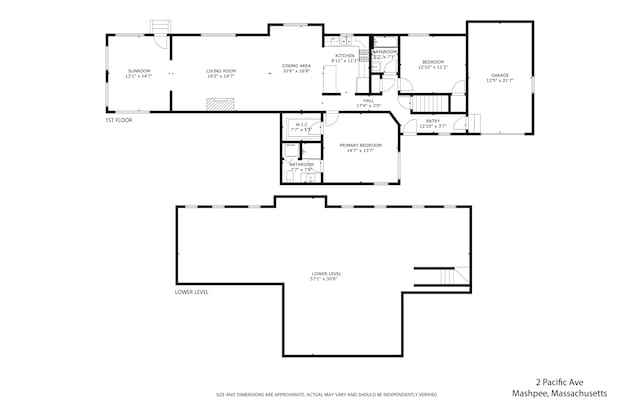 2 Pacific Ave, Mashpee, MA 02649 - floor plan