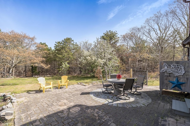 view of patio with outdoor dining space