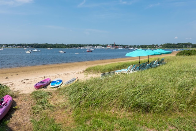 water view with a view of the beach