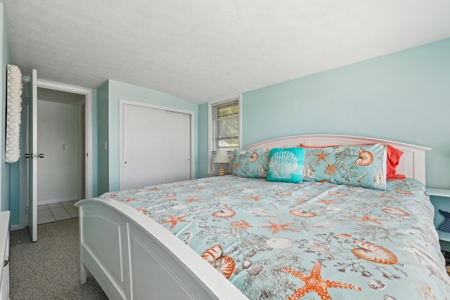 57 Oak St, Wareham, MA 02571 - bedroom featuring vaulted ceiling, light colored carpet, and a closet