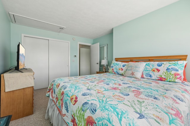57 Oak St, Wareham, MA 02571 - bedroom with attic access, carpet flooring, and a closet
