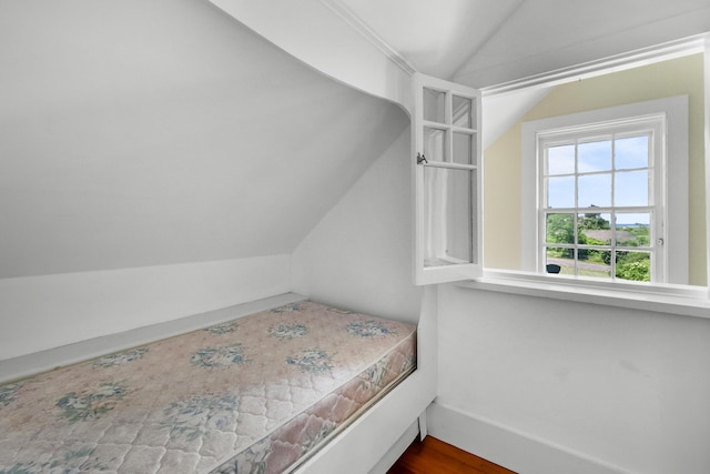 56 Wharf Ln, Yarmouth Port, MA 02675 - unfurnished bedroom with lofted ceiling