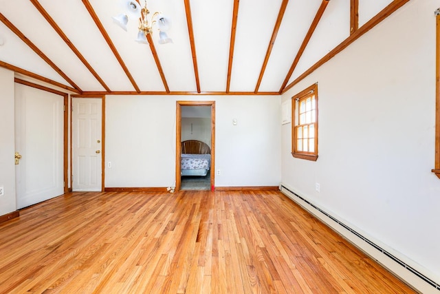 638 Rte 28 Unit 12, West Yarmouth, MA 02673 - unfurnished room featuring a baseboard heating unit and light wood-style flooring
