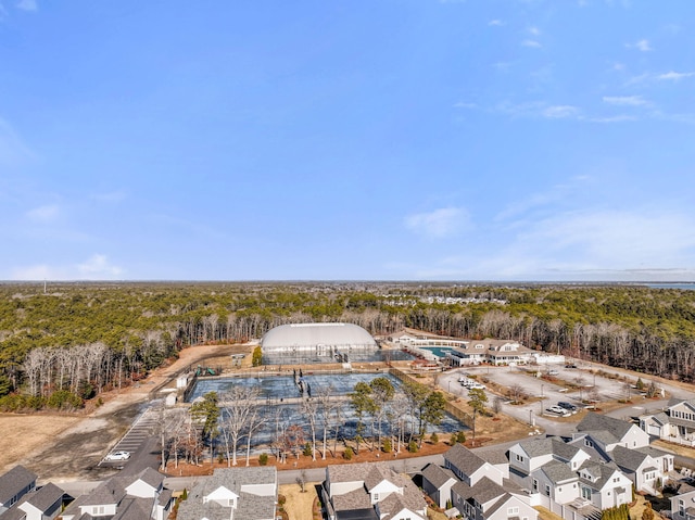 drone / aerial view with a residential view