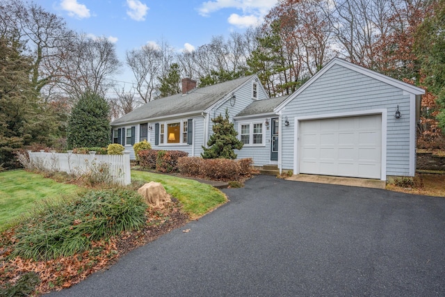 single story home with a garage