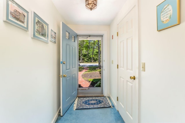 34 Southpoint Dr, Sandwich, MA 02563 - entrance foyer with carpet floors and baseboards
