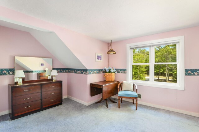 34 Southpoint Dr, Sandwich, MA 02563 - living area with baseboards, light carpet, and lofted ceiling