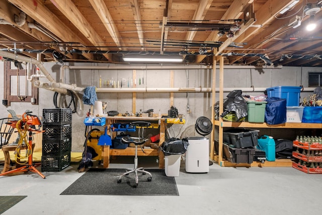 view of storage area