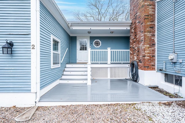 exterior space with covered porch