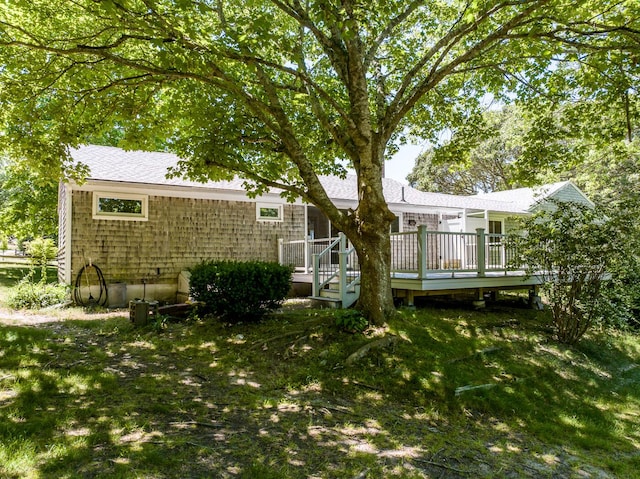 2 Pine Ridge End, Truro, MA 02666 - back of house with a deck