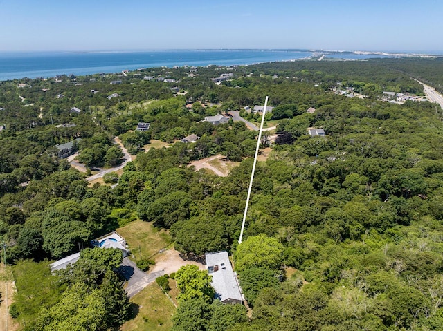 2 Pine Ridge End, Truro, MA 02666 - aerial view of property and surrounding area with a forest and a large body of water