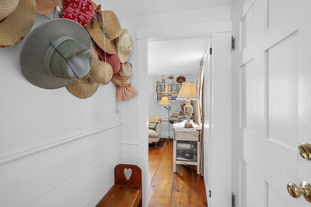 73 Division St, West Harwich, MA 02671 - corridor with hardwood / wood-style floors
