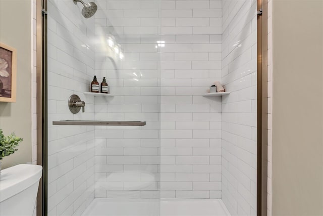82 Fletcher Ln Unit D, Brewster, MA 02631 - bathroom with a shower stall and toilet