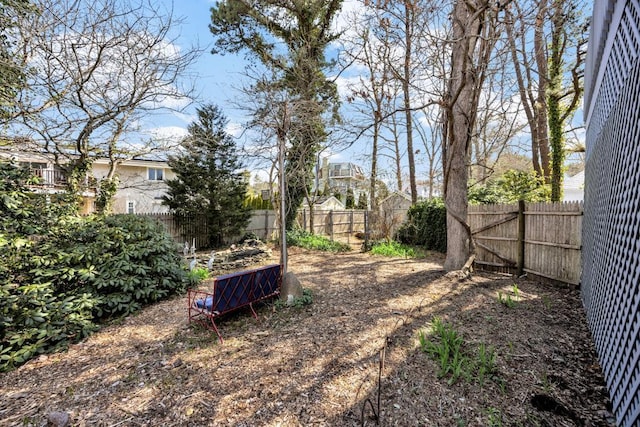 view of fenced backyard