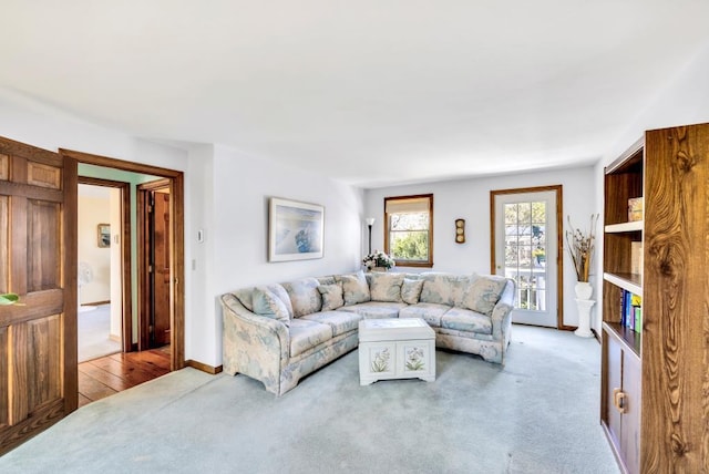 view of carpeted living room