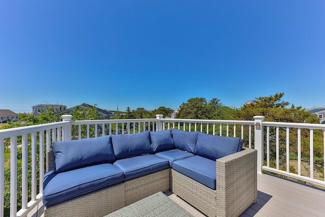 deck featuring an outdoor hangout area