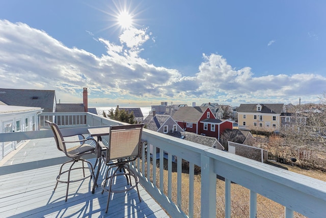 wooden balcony featuring a wooden deck