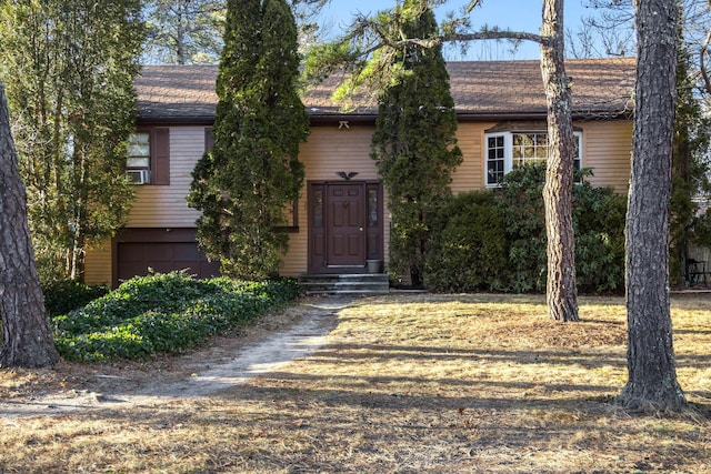 view of front facade featuring a garage