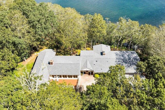 67 Redwood Cir, Mashpee, MA 02649 - view of subject property featuring a nearby body of water and a heavily wooded area