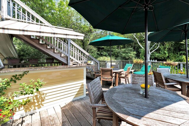 view of wooden terrace