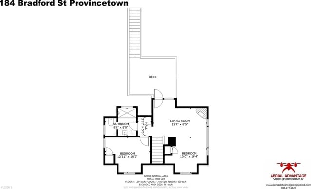 184 Bradford St Unit U1, Provincetown, MA 02657 - view of room layout
