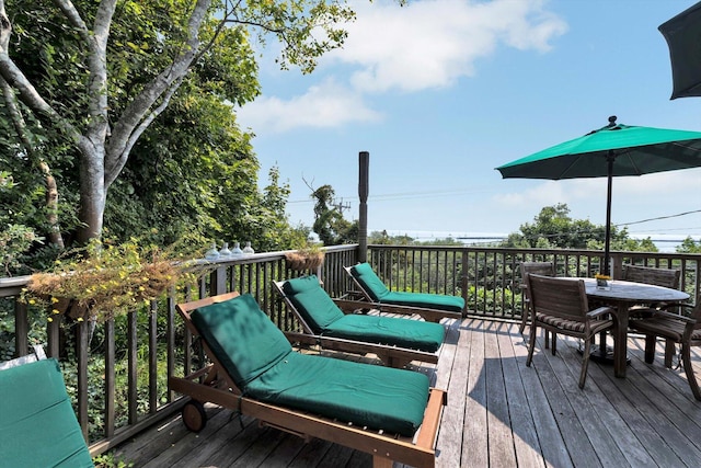 view of wooden terrace