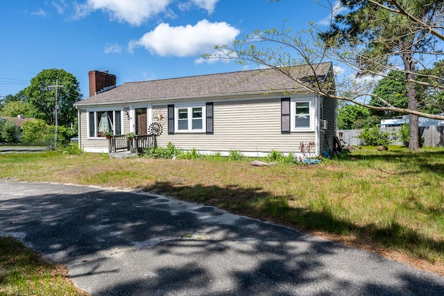 24 Hazelmoor Rd, South Yarmouth, MA 02664 - ranch-style house featuring a chimney