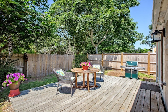 31 Chase St, Dennis Port, MA 02639 - deck with a fenced backyard and grilling area