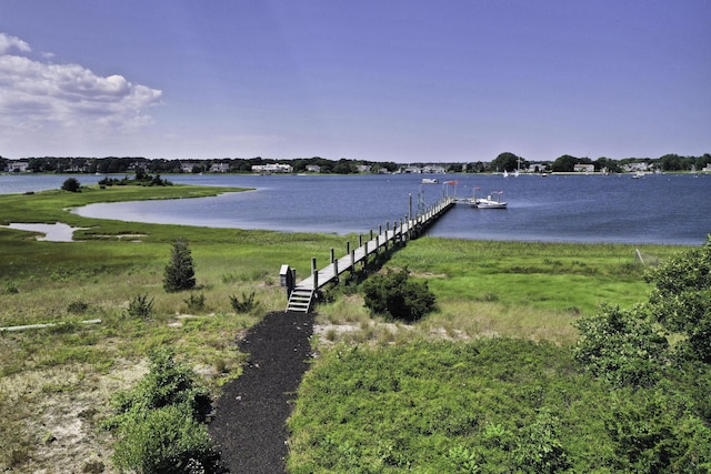 view of water feature featuring a boat dock