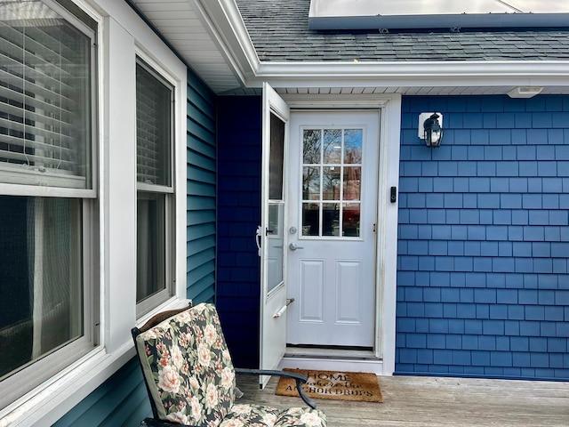 view of doorway to property