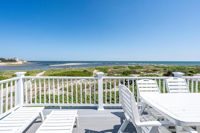 6 Baker Way, West Dennis, MA 02670 - deck with a water view and outdoor dining area