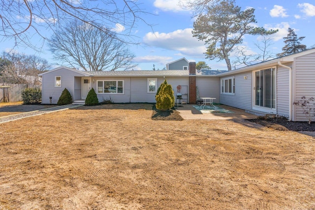 view of front of property with a patio area