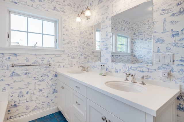 780 Craigville Beach Rd Unit B1, Centerville, MA 02632 - bathroom with double vanity and baseboards