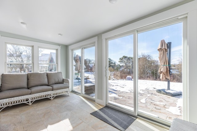 view of sunroom / solarium