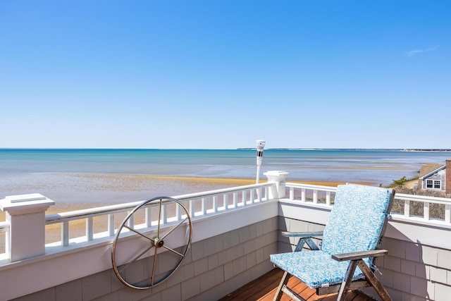 15 W Rd, Eastham, MA 02642 - balcony with view of water and beach