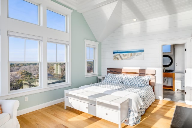 15 W Rd, Eastham, MA 02642 - bedroom featuring wood finished floors and lofted ceiling