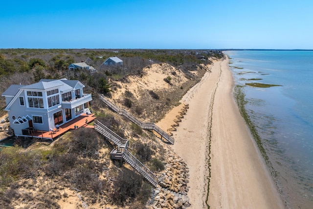 15 W Rd, Eastham, MA 02642 - aerial view of property and surrounding area featuring expansive beach