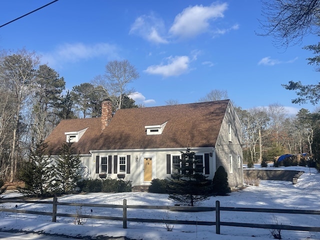 view of cape cod-style house