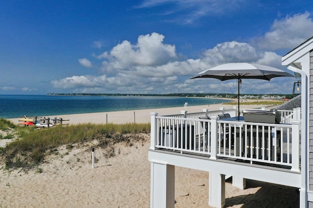 property view of water with a view of the beach