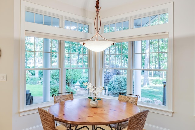 view of dining space