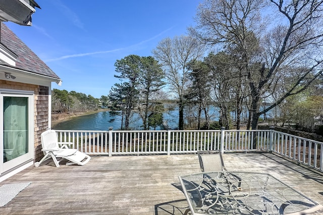 47 Cove View Dr, South Yarmouth, MA 02664 - wooden deck with a water view