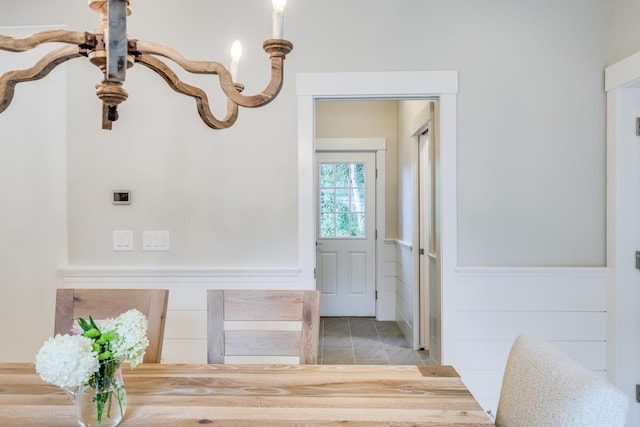 view of dining room