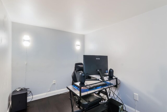 2 Marc Dr Unit 2B2, Plymouth, MA 02360 - office area featuring baseboards and wood finished floors
