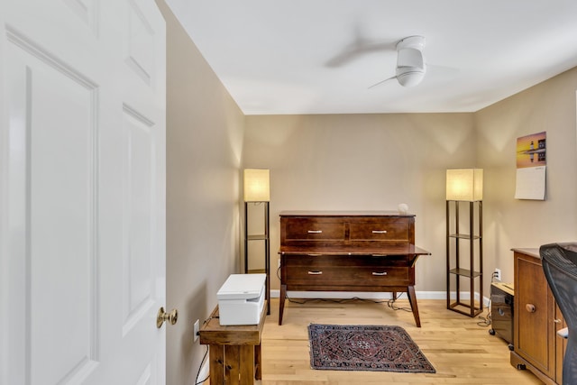 51 Buccaneer Way, Mashpee, MA 02649 - office featuring a ceiling fan, light wood-type flooring, and baseboards