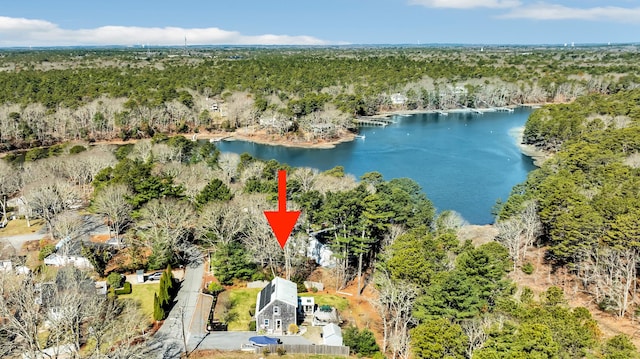 51 Buccaneer Way, Mashpee, MA 02649 - bird's eye view of a nearby body of water and a forest