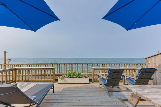 334 Shore Rd # 1, Truro, MA 02666 - wooden deck featuring a water view