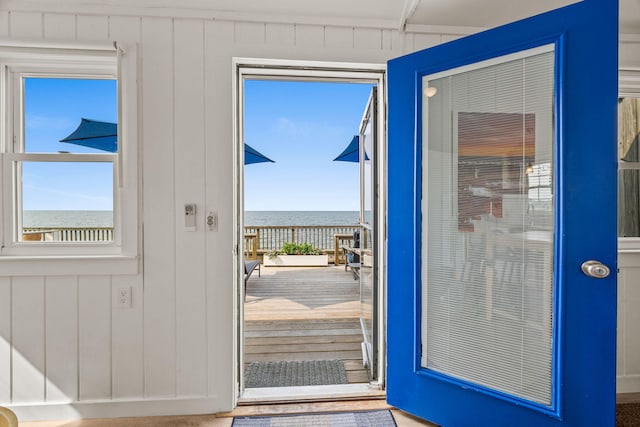 334 Shore Rd # 1, Truro, MA 02666 - entryway featuring a water view and plenty of natural light