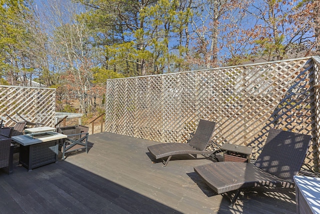 view of wooden terrace