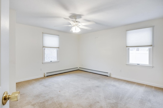 105 Edgewater Dr W, East Falmouth, MA 02536 - carpeted spare room with plenty of natural light, baseboards, and ceiling fan