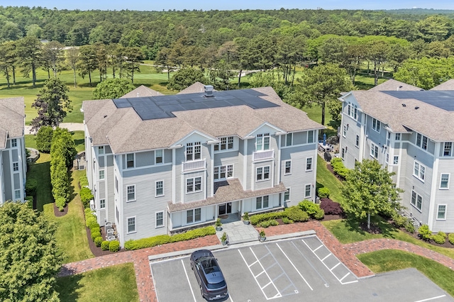 66 Simons Rd Unit C, Mashpee, MA 02649 - bird's eye view of a heavily wooded area
